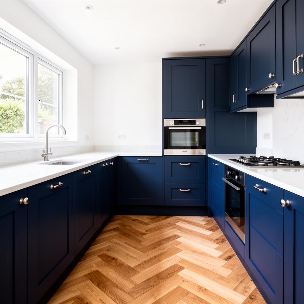 Navy Shaker Kitchen Refit